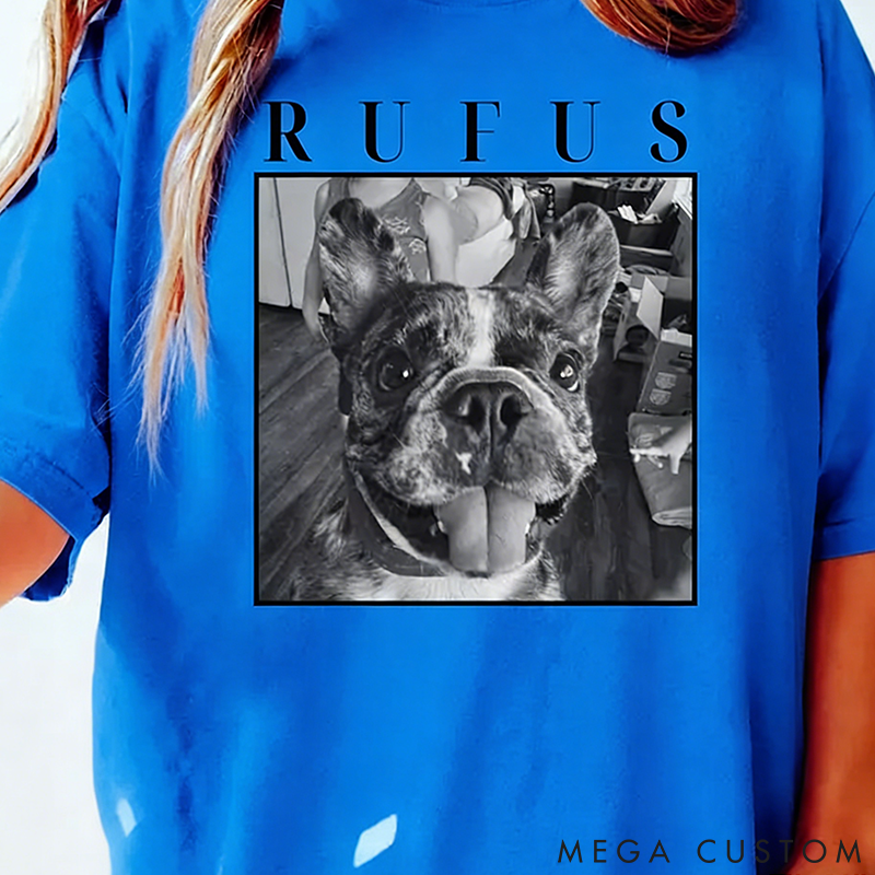 Personalized Pet Lover Custom Pet Photo Comfort Colors T-Shirt