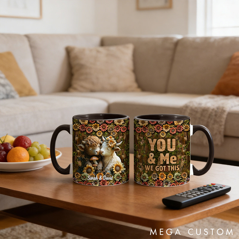Personalized Couple You&Me We Got This Mug Valentine Gift for Wife Romantic Coffee Mug for husband Valentine Mug for Her Him