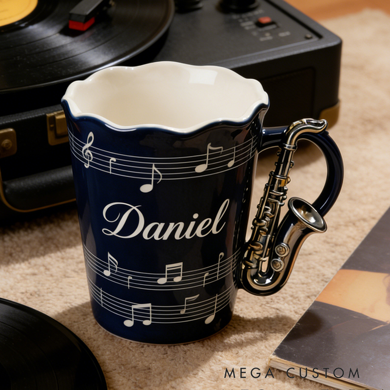 Personalized Musical Instrument Coffee Mug Perfect Gift for Musicians and Music Lovers Alike