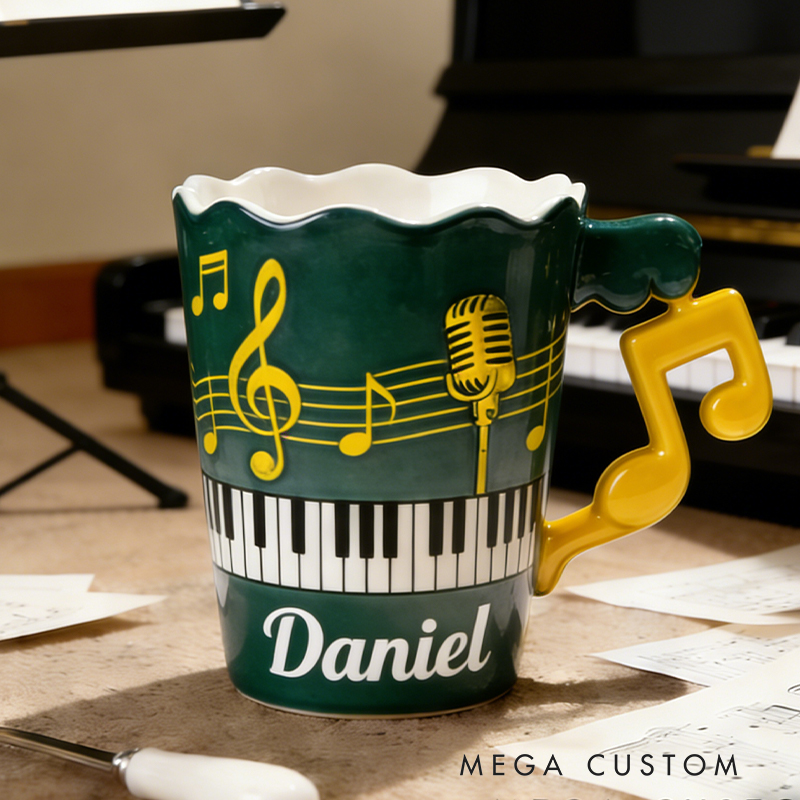 Personalized Musical Instrument Coffee Mug Enjoy Your Favorite Beverage While Showcasing Your Passion