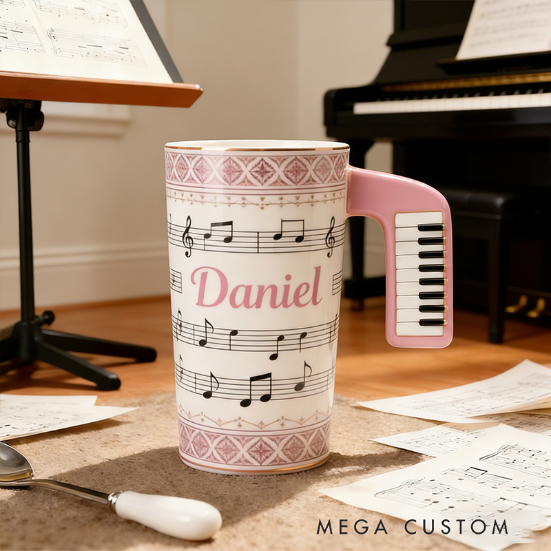 Personalized Piano Keys Coffee Cup a Unique Way to Celebrate Your Love for Music