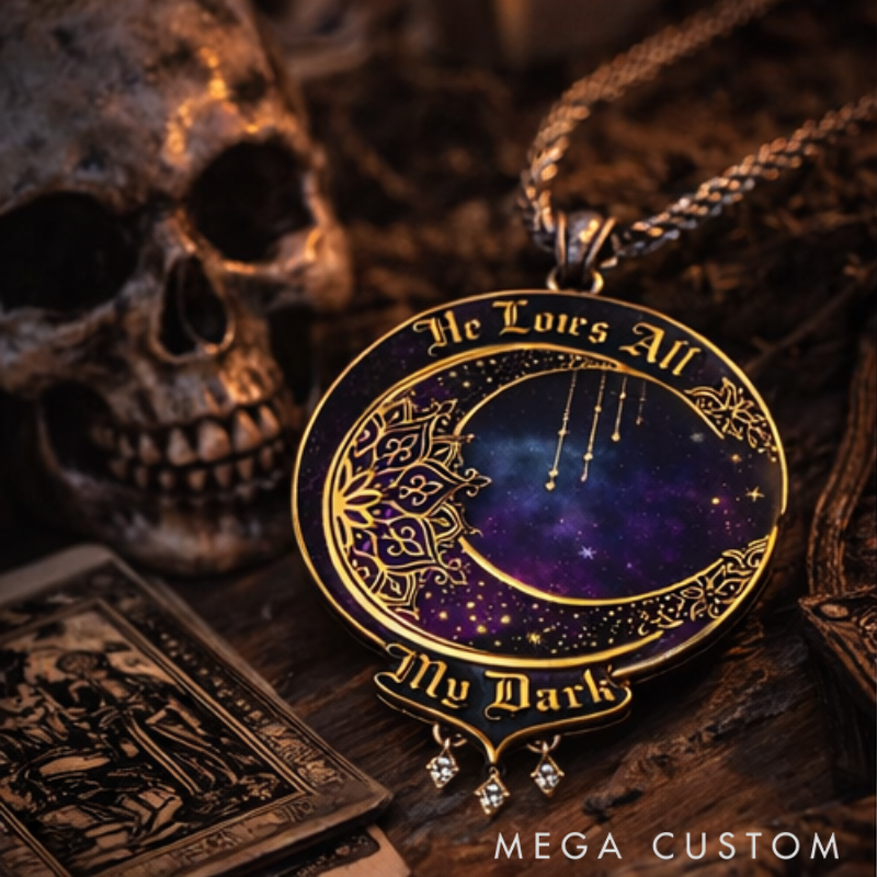 Personalized Matching Magic Moon Star Necklaces Celestial Symbolizing Love Romantic Gift for Couples