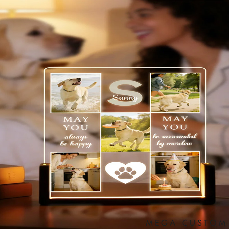 Personalized Pet Lover May You Always be Happy Light