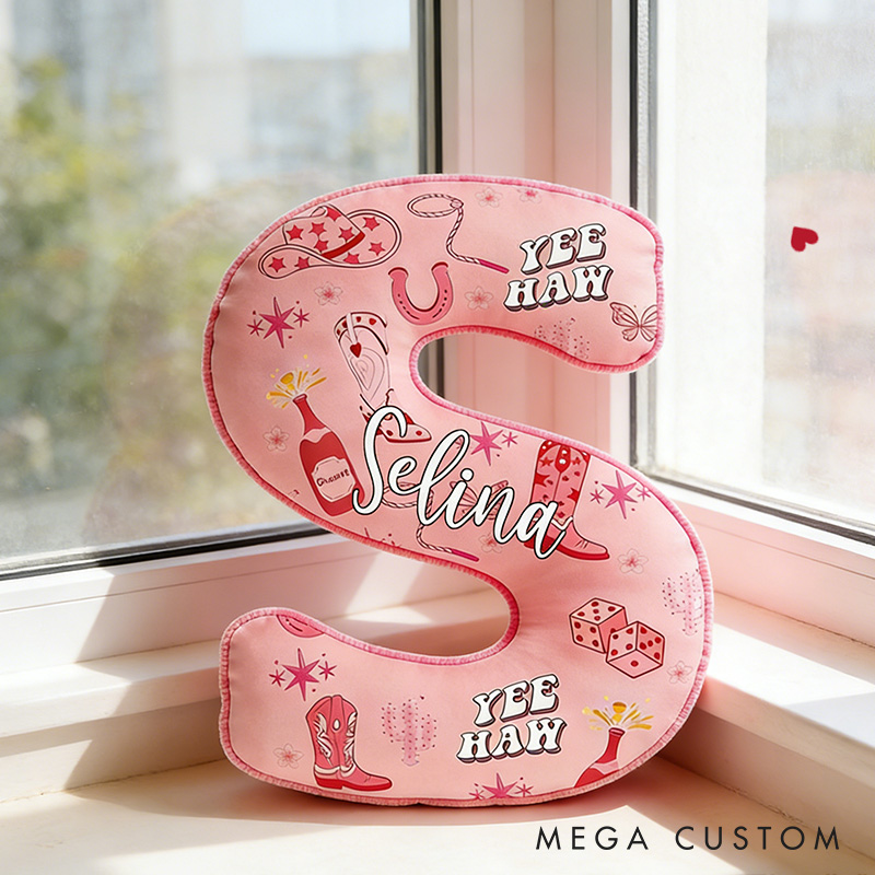 Personalized Letter Pillow with Name Custom Throw Pillow for Flower Girl Christmas Home Decor Gift for Her