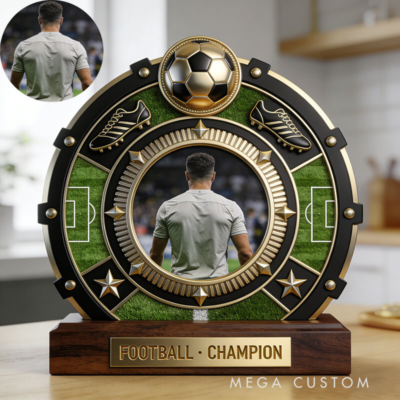 [Copy]Personalized Football Sport Photo Album Custom Photo and Message Elegant Acrylic Decor Perfect Team Holiday Gift