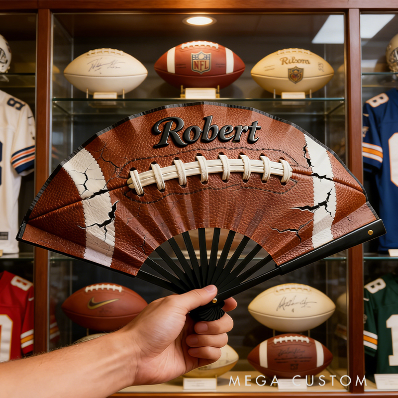 Personalized Football Pattern Fan the Perfect Gift for Football Fans