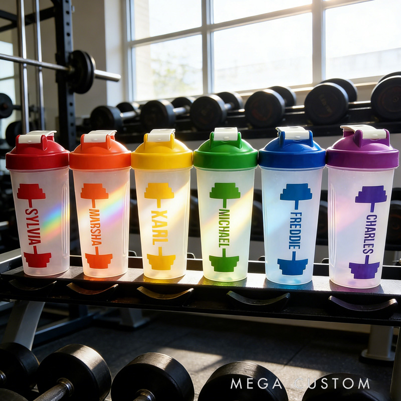 Personalised Protein Shaker New Year Resolution Gym Lover Gift Drinks Bottle Fitness Freak Healthy Shakes Father Dad Gift for Gym Lovers
