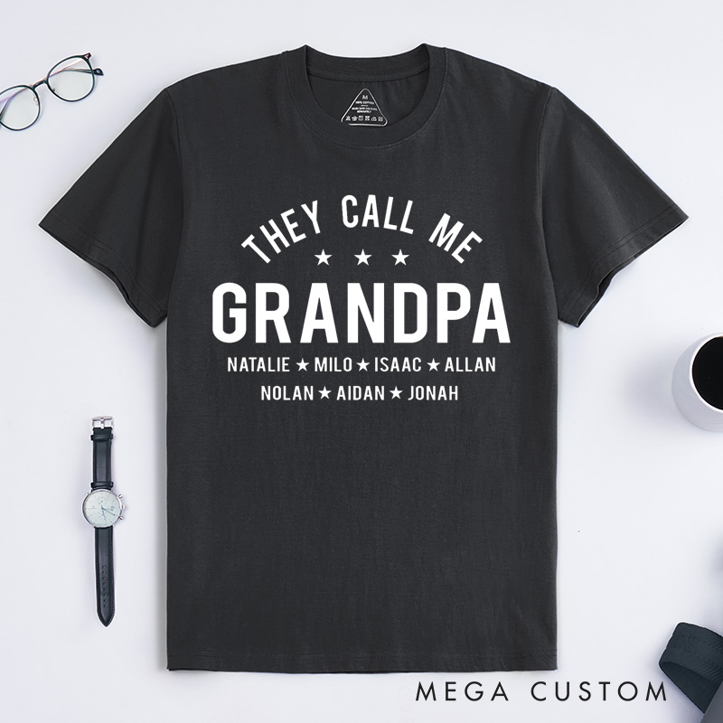 Personalised Father's Day Gift for Grandpa Custom Grandpa Shirt with Grandkids Names Personalized Grandpa Shirt Grandpa Gift with Children's Names
