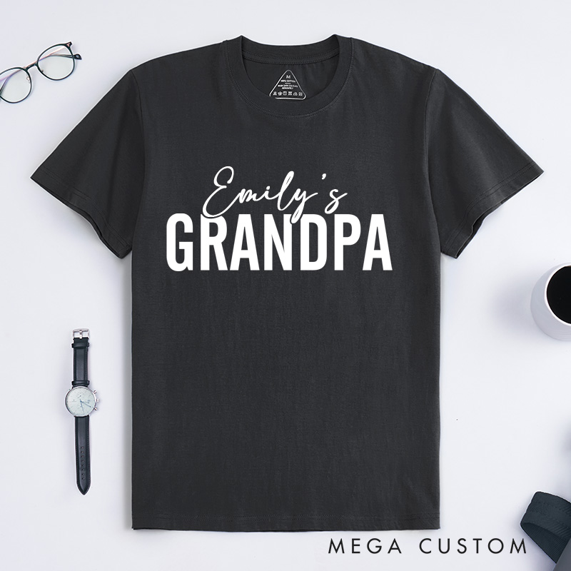 Personalized Grandpa Shirt Father's Day Shirt Customized Grandpa Shirt Gift for Dad New Dad Shirt Custom Shirt for Dad