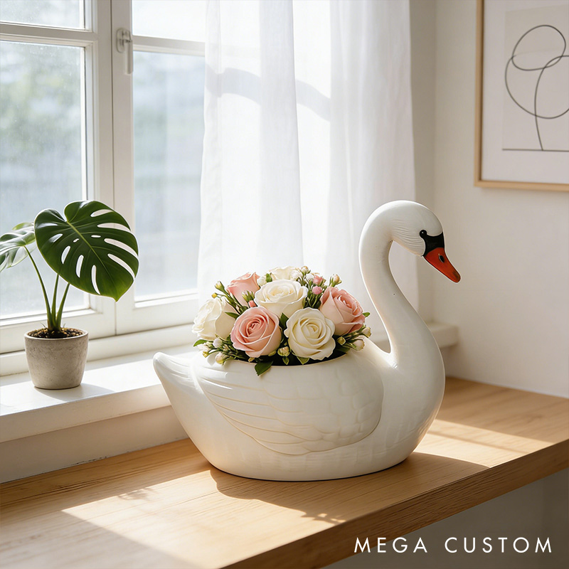 Personalized Swan Candle Holder 3D Printed Swan Candle Holder Bridal Shower Favor Couple Valentines Gift Date Night Candle Holder