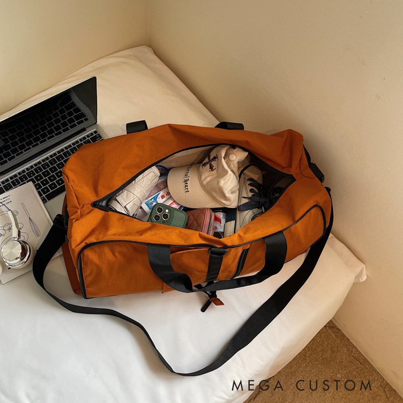 Personalized Fitness Large Capacity Gym Bag with Embroidery Custom Name for Gym Lovers 