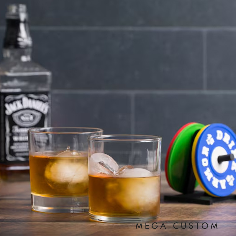 Personalized Kettlebell Ice Ball Mold with Custom Text Fitness Gift Whiskey Ice Cube for Gym Lovers