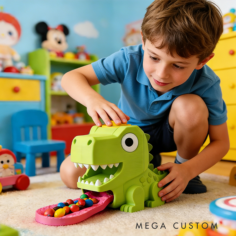 Cute Dinosaur Candy Dispenser – Interactive Kids Snack Holder with Press-Top Treat Dispensing