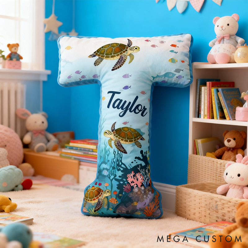 Personalized Pet Lover Funny Coral Reef Turtles Gift for Pet Lover for Turtles Lover Graphic 3D Print Pillow