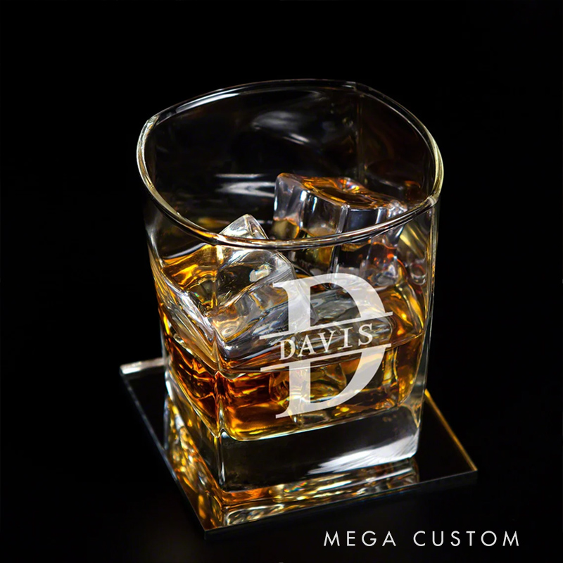 Personalized Bourbon Decanter Set with Bourbon Glasses Engraved Glass Barware Valentine’s Day Gift for Boyfriend Dad Gift Anniversary Gift for Him