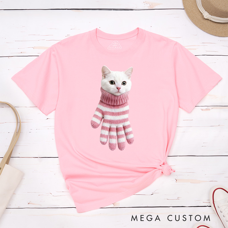 Personalized Pet Lover Pup in Glove Charm Gift Dog Lover Gift Pet LoverGraphic Unisex T-Shirt