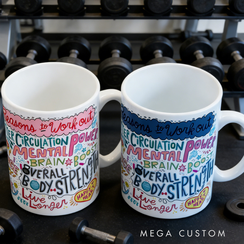 Personalized Couple Mug Fitness Gift Exercise Coffee Mug Reasons To Work Out Mug Fitness Mug Fitness Inspiration Gift Exercise Inspiration Gift Fitness Cup