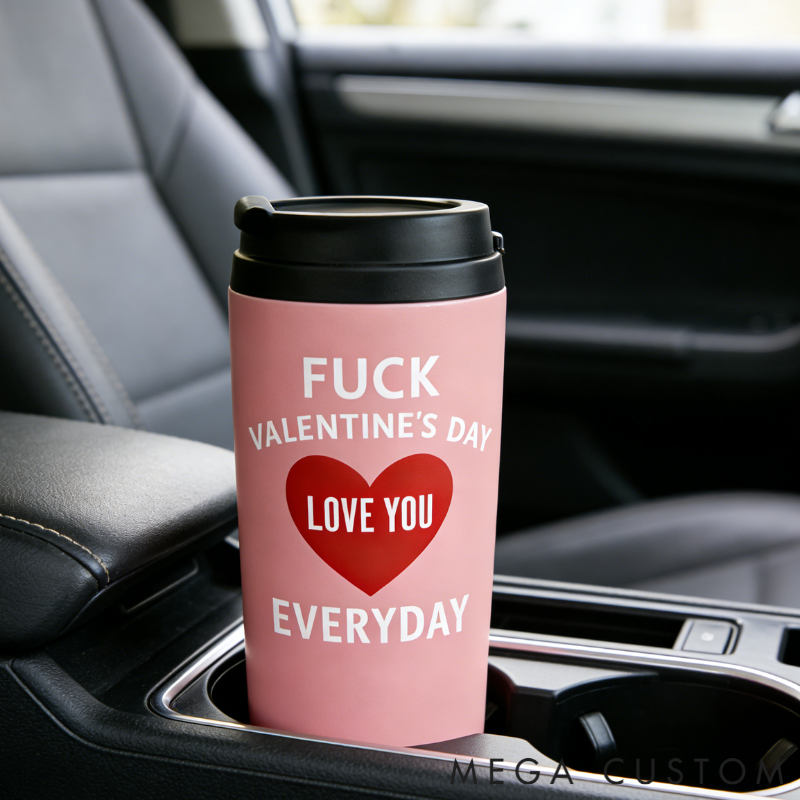 Personalized Anti-Valentine's but Love You Couple Tumbler Stainless Steel Engraved Heat Retention Gift for Lovers