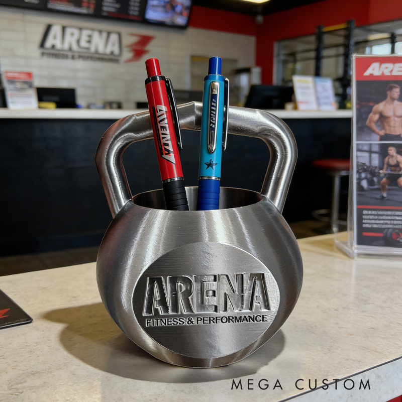 Personalized KettleBell Pen Holder Gym Desk Organizer Gym Gift CrossFit Pen Cup Gym Accessory Great Gift for Coach Trainer Gym Lover