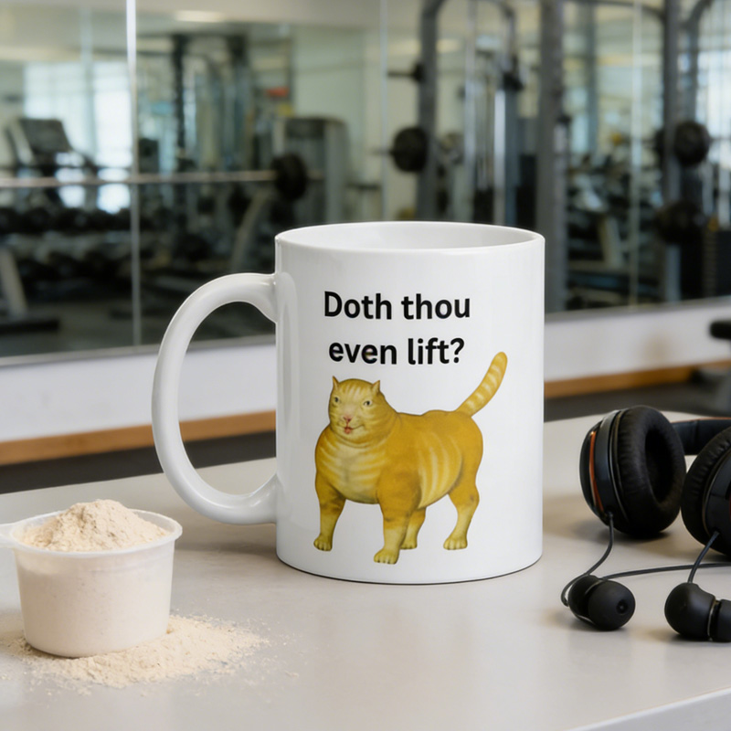 Personalized Funny Cat Gym Mug Gym Motivation Do You Even Lift Bro Gift Fitness Enthusiast Gift for Gym Lover