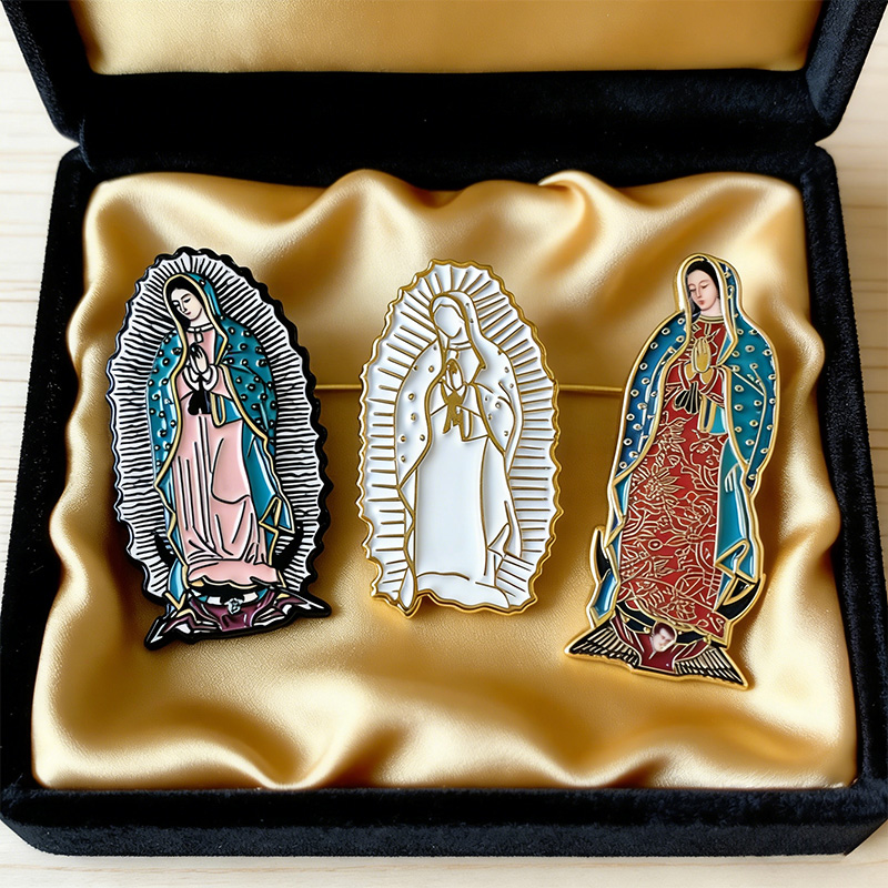 Personalized Our Lady of Guadalupe Virgin Mary Pins Catholic Gift Religious Gift for Women Girls