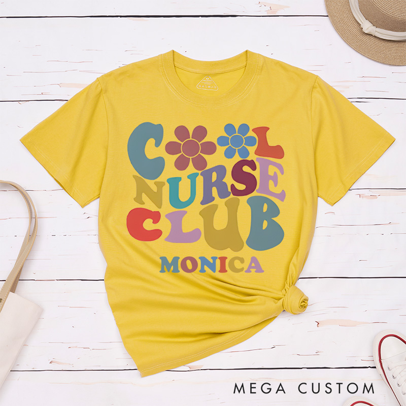 Personalized Nurse T-Shirts Cool Nurse Club Fashion Design T-Shirts