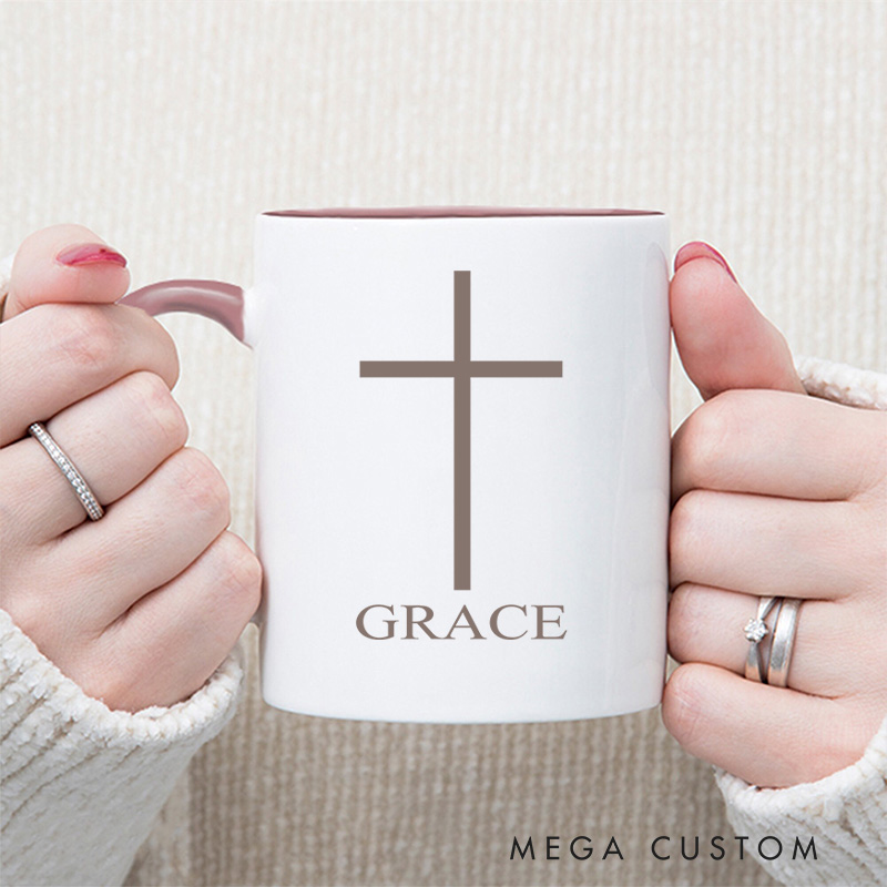 Personalized Jeremiah 17:7 Bible Verse Christian Inner Color Ceramic Mug with Name Religious Gift Birthday Gift for Christian