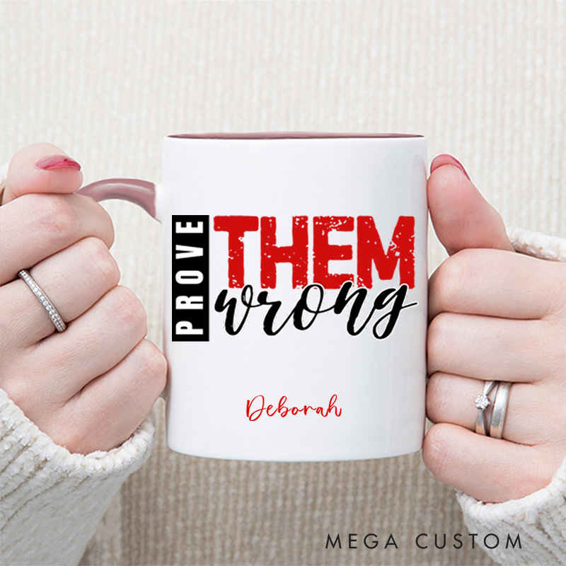 Personalized Christian Prove Them Wrong Coffee Mug with Name Birthday Religious Baptism Gift for Family Friends Christians