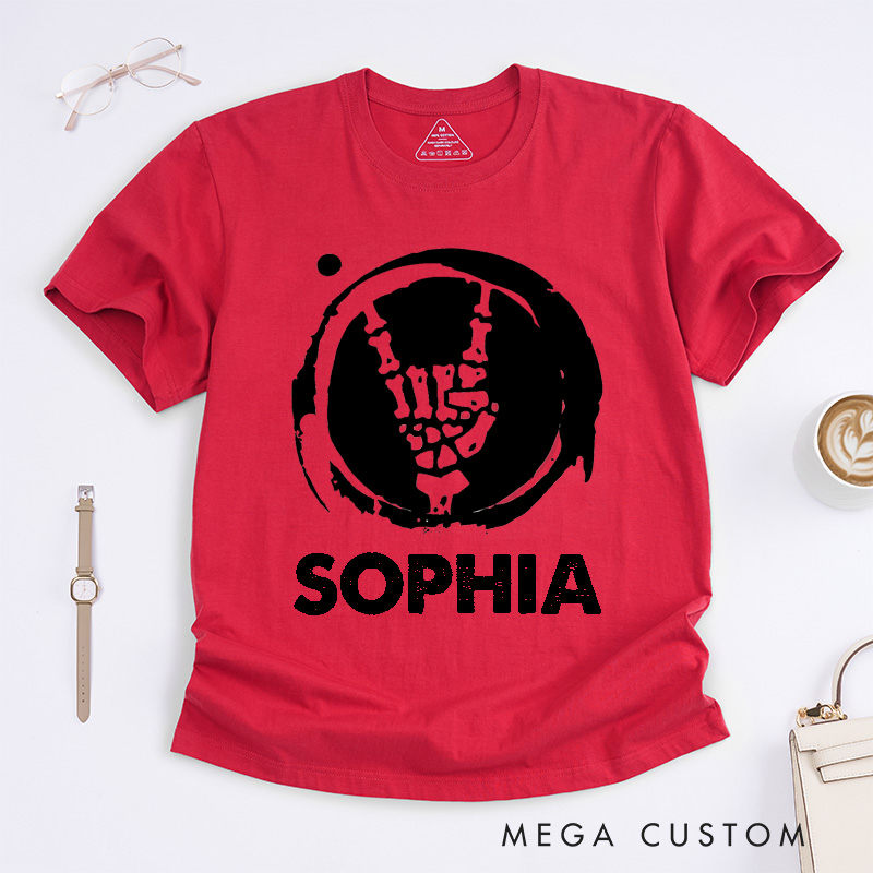 Personalized Skeleton Hand Rock Sign Unisex TShirt Unique Skeleton Graphic Custom Gift Tee for Music Lovers Friends Birthday Present Fashion Skeleton Art Top