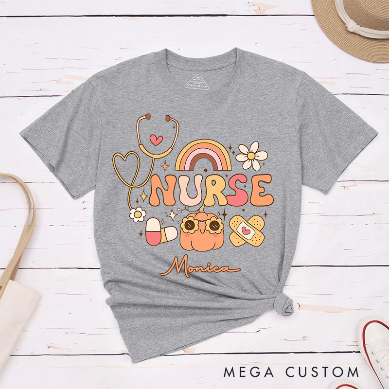 Personalized Nurse T-Shirts Nurse Caring in Every Hue Fashion Design T-Shirts