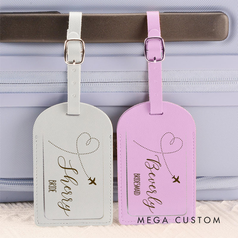 Personalized Bridesmaid Luggage Tag Bachelorette Luggage Tag Bride Wedding Travel Tag