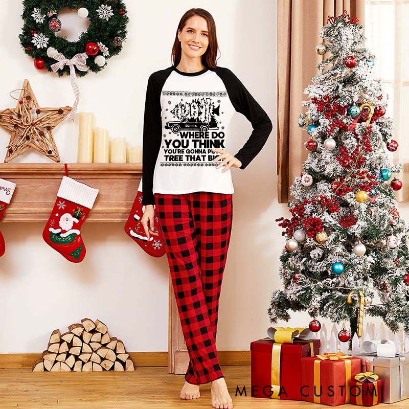 Personalized Bend Over and I'll Show You Couple Xmas Matching Pajamas Christmas Matching Pjs for Husband Wife