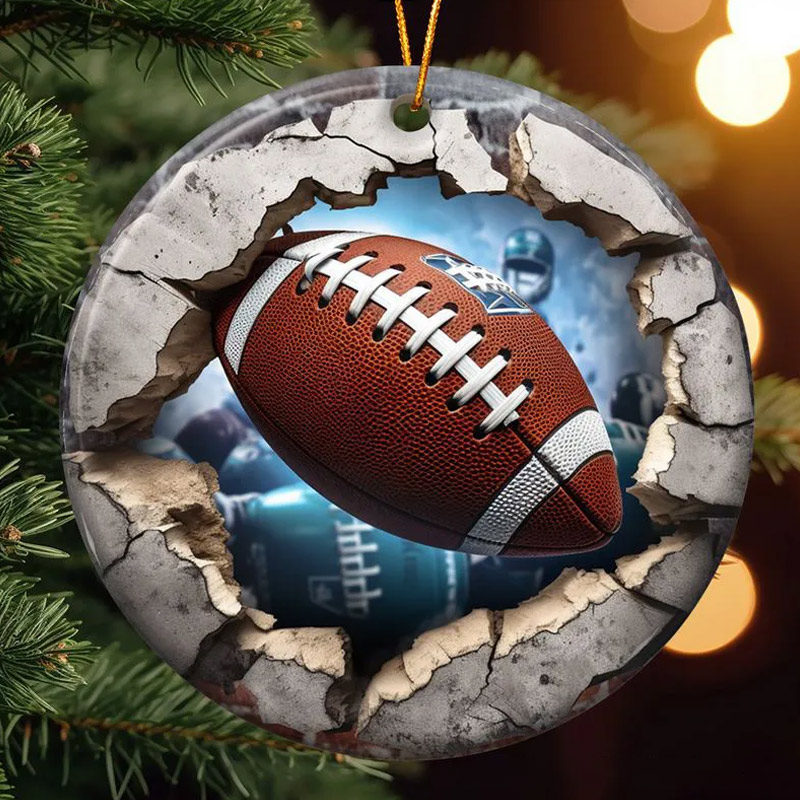 Personalized Sports Christmas Ornaments with Baseball Soccer and Basketball Designs Perfect Holiday Decor for Sports Fans