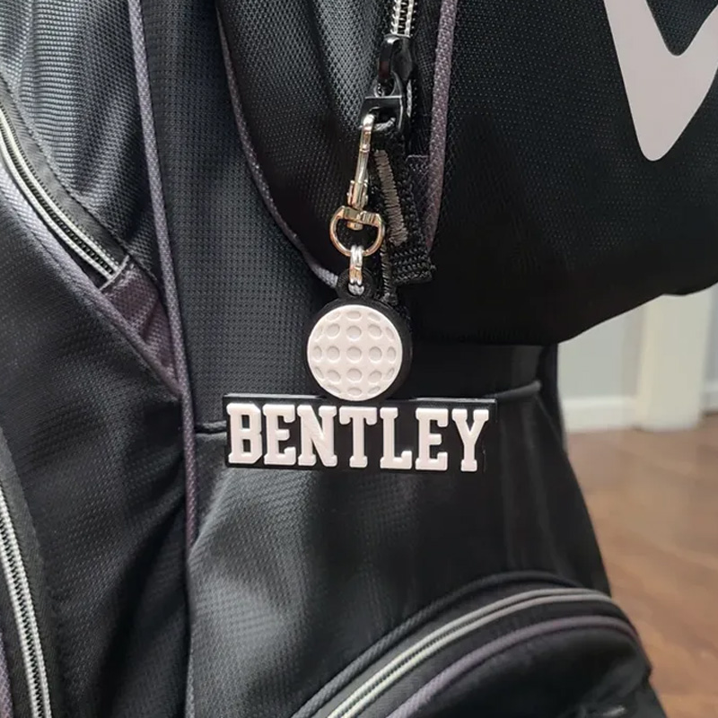 Personalized Sports Keychains with Custom Names and 3D Sports Ball Designs