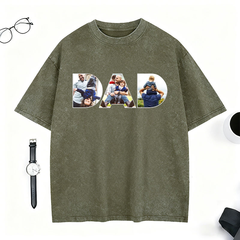 Personalized Custom Unisex T-shirt with Custom Photo Gift for DAD