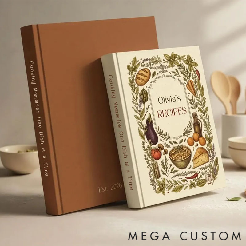 Personalized recipes are a great gift for her/him/mom/grandma; a recipe log