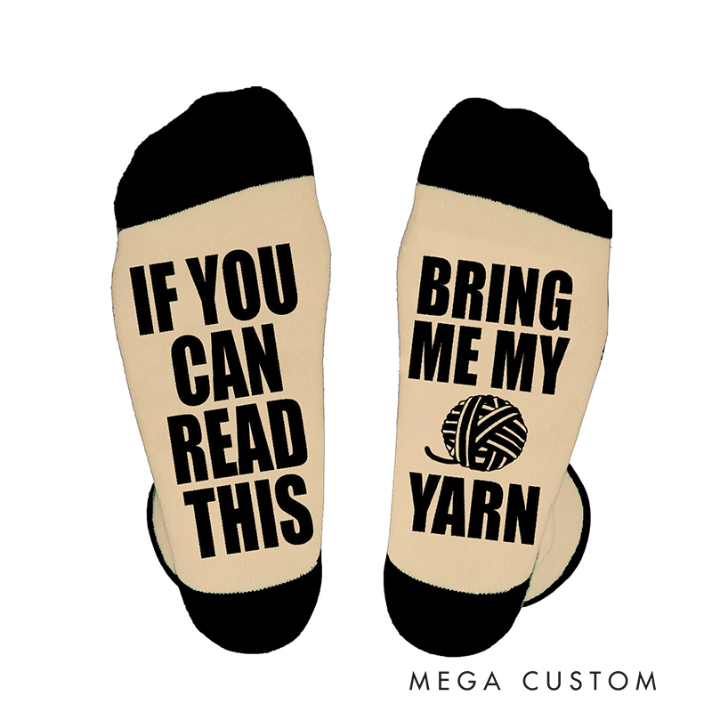 Personalized Socks Knitting Yarn Gift for Grandma Knitting Lovers