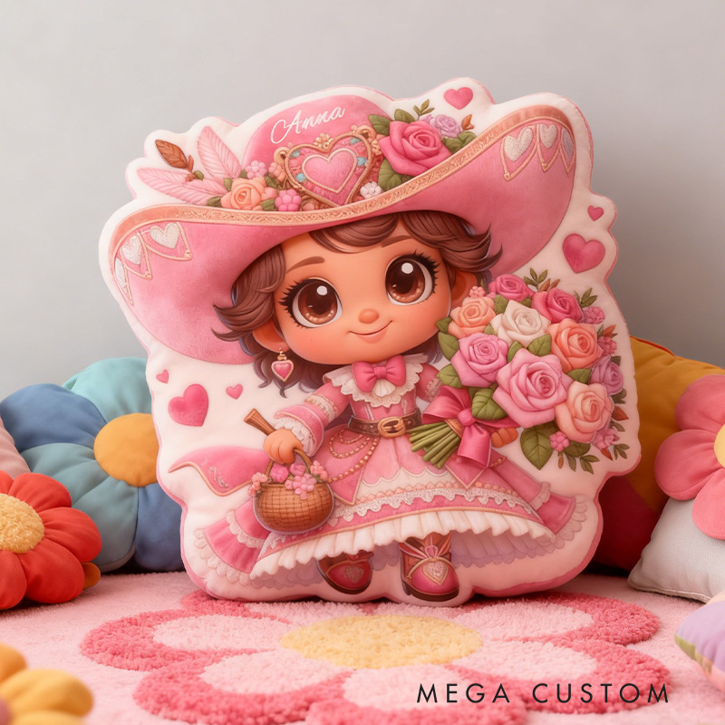 Personalized Garden Fairy Pillow with Custom Name Graphic 3D Print Roses Garden Fairy Pillow for Gardening Lovers