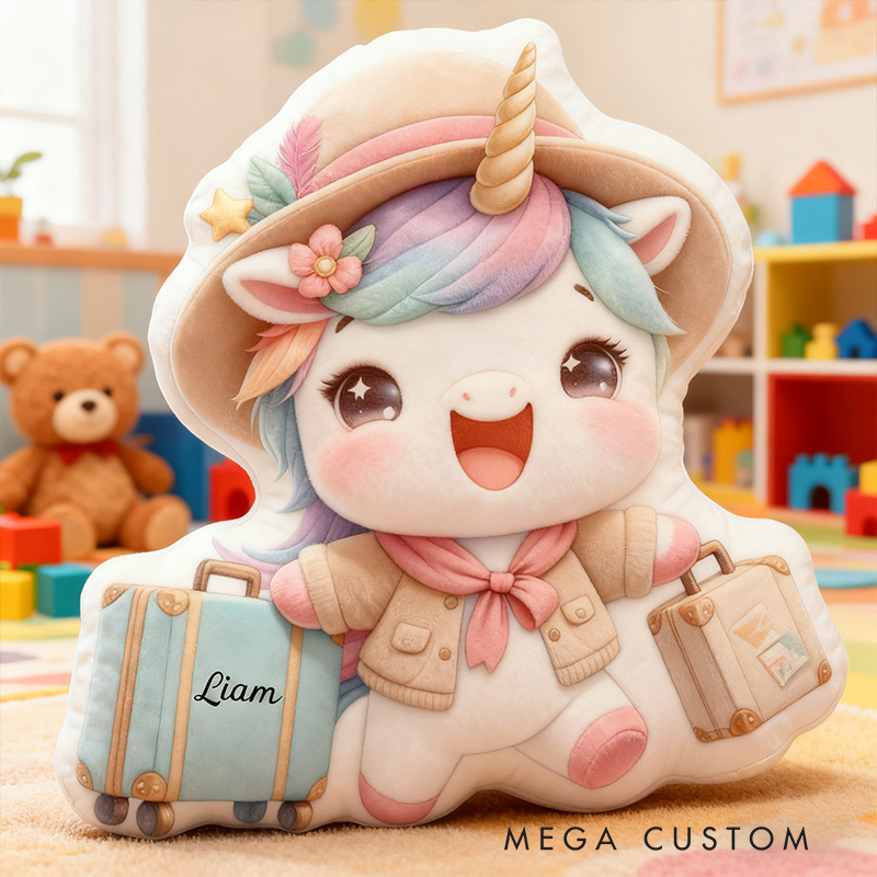 Personalized Cute Animal Travel Pillow Graphic 3D Print Cute Animal Suitcase Pillow Travel Souvenirs for Travel Lovers