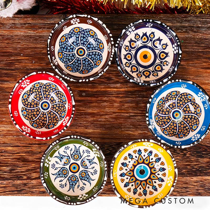 Personalized Ceramic Bowl Bohemian Style Bowl with Custom Name Engraving Gift for Pottery Ceramic Enthusiasts