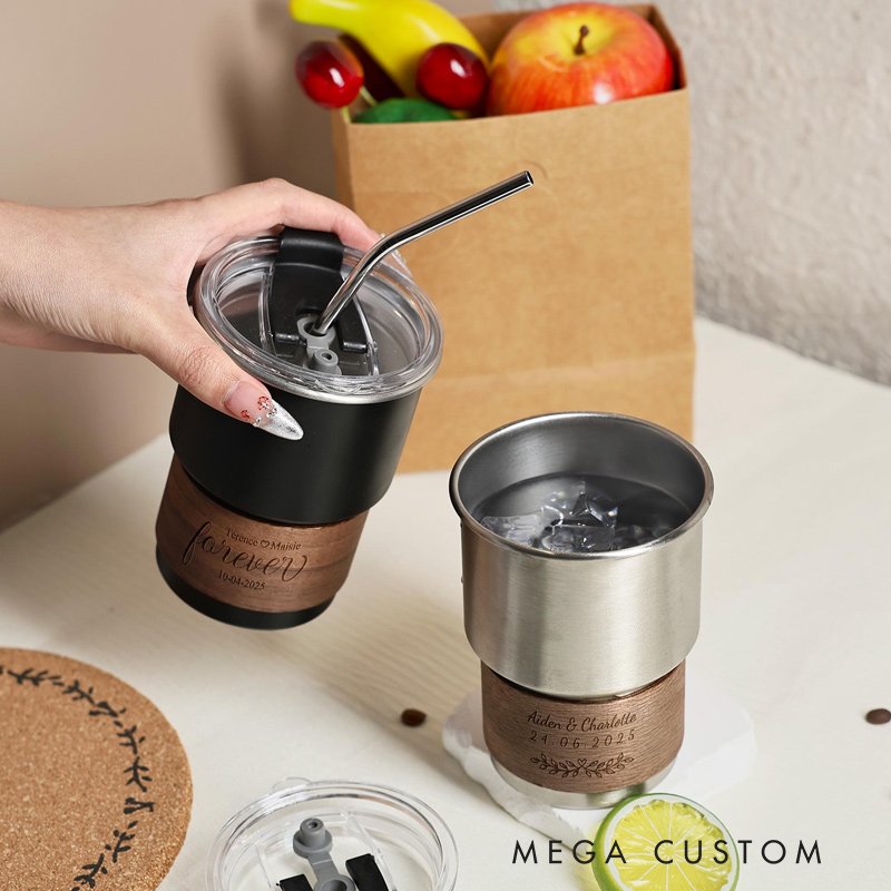 Personalized Travel Cup Stainless Steel Cup Coffee Cup with Name Gift for Travel Lovers