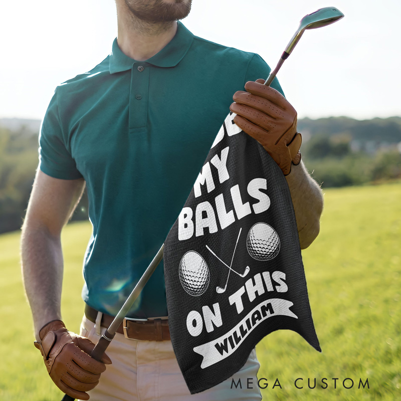 Personalized Golf Towel Funny Gifts For Golfers Gift for Men Custom Name