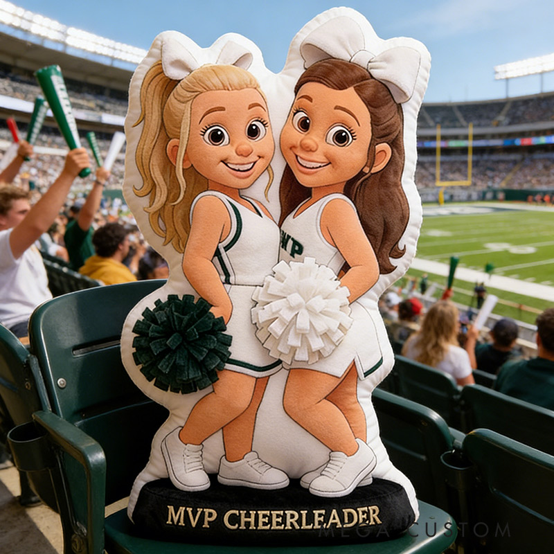 Personalize Cheerleader Pillow Graphic 3D Print Cheer Team Gift Cheerleader Gift Custom Photo