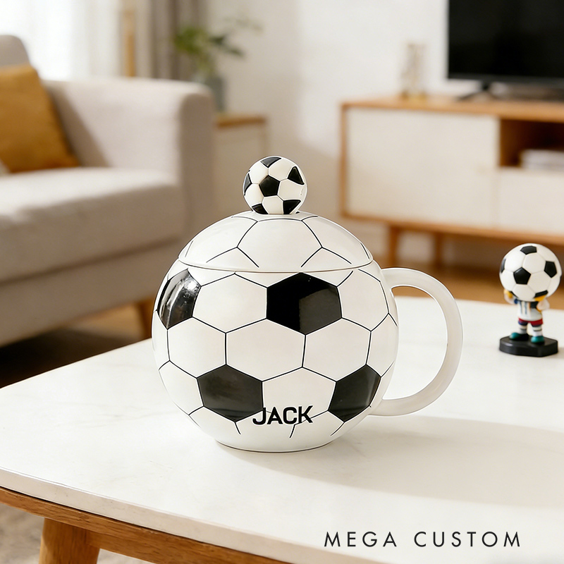 Personalized Soccer Mug Ceramic Coffee Mug Soccer Mug with Custom Name Gift for Soccer Lovers