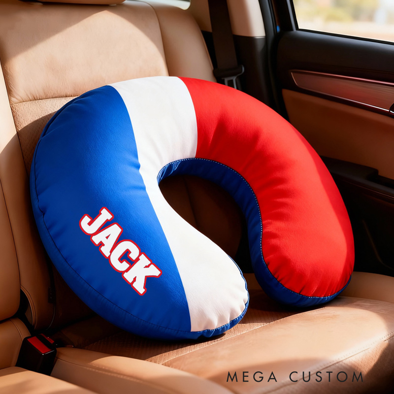 Personalized Neck Pillows Travel Accessories Travel Destination Country Flags Perfect Gift for Travel Lovers