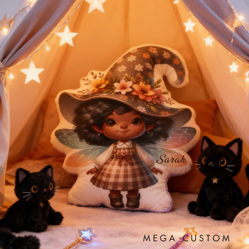 Personalized Garden Fairies Pillow Graphic 3D Print Flower Garden Fairy Custom Name Pillow for Gardening Lovers
