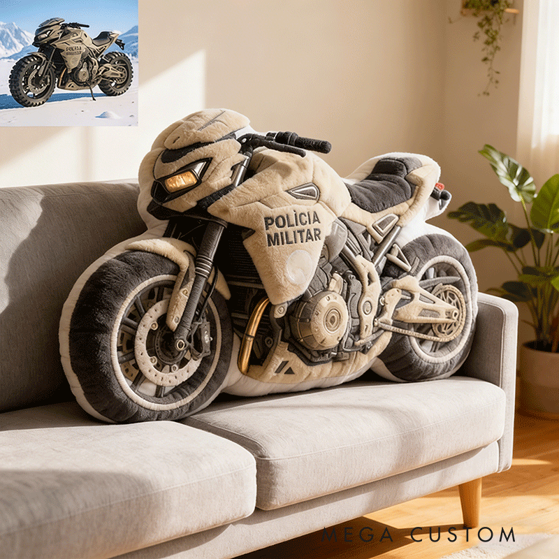Personalized Motorcycle Plush Pillow Custom Name Home Decor Gift for Biker and Motorcycle Enthusiasts