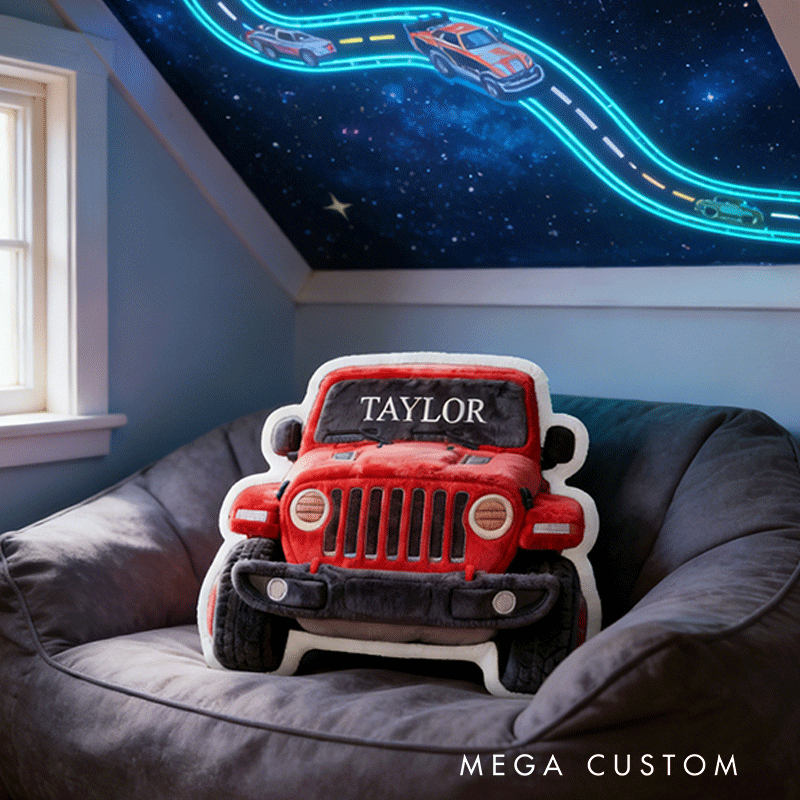 Personalized Racing Plush Pillow Custom Name Pillow Gift for Racer and Racing Enthusiasts