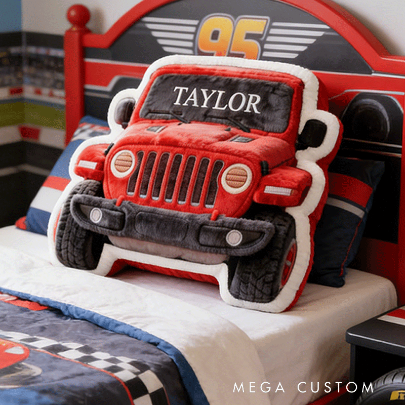 Personalized Racing Plush Pillow Custom Name Pillow Gift for Racer and Racing Enthusiasts