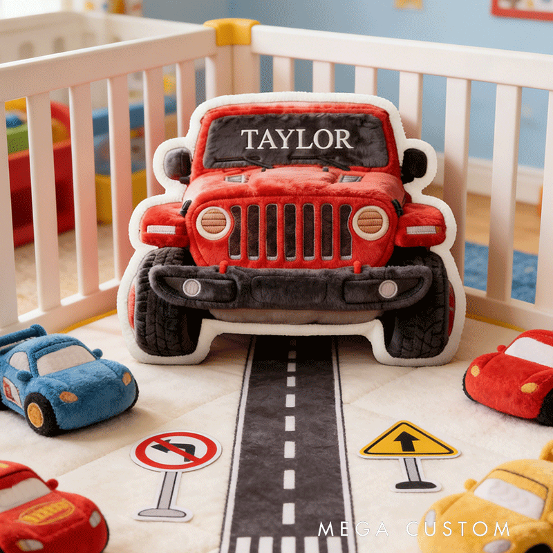 Personalized Racing Plush Pillow Custom Name Pillow Gift for Racer and Racing Enthusiasts